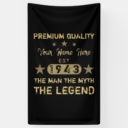 Funny 1943 Birthday Man Myth Legend Banner