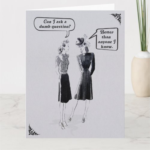 Funny 1950s Fashionable Friends Card