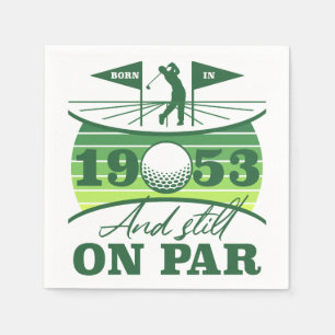 Funny 1953 Golfer 70th Birthday Napkins