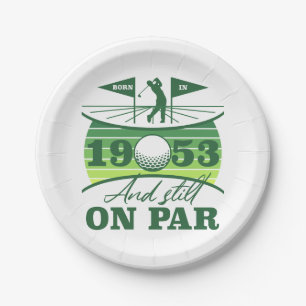 Funny 1953 Golfer 70th Birthday Paper Plates