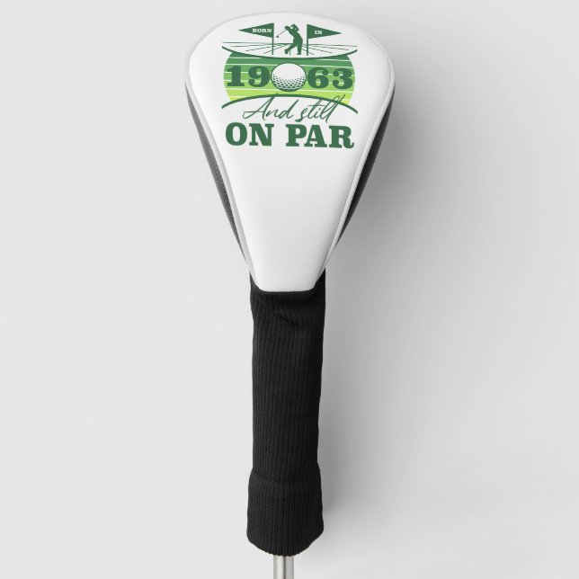 Funny 1963 Golfer 60th Birthday Golf Head Cover (Front)