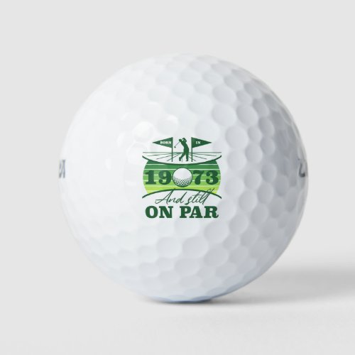 Funny 1973 Golfer 50th Birthday Golf Balls