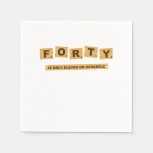 Funny 1980s 40 Years Old 40th Birthday Forty Is On Napkins
