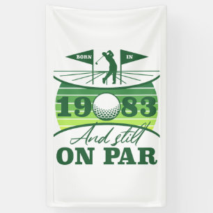 Funny 1983 Golfer 40th Birthday Banner