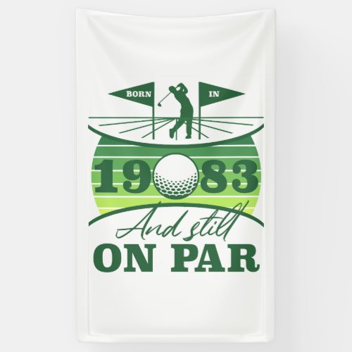 Funny 1983 Golfer 40th Birthday Banner