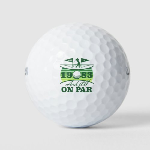 Funny 1983 Golfer 40th Birthday Golf Balls
