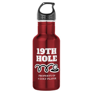 Funny 19th hole water bottle gift for golf player