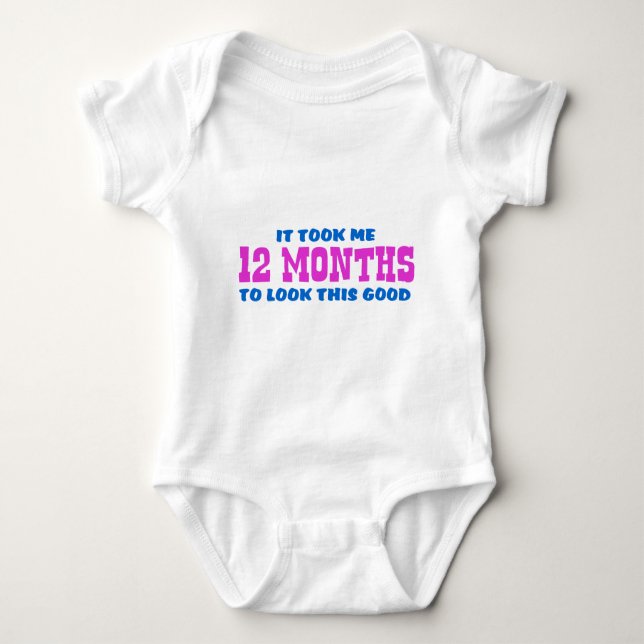 Funny 1st Birthday Baby Bodysuit (Front)