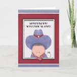 Funny 1st Birthday Card<br><div class="desc">Cute first birthday gift card. To customize,  edit text to add name of baby boy or otherwise personalize.</div>