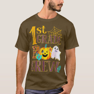 Funny 1st Grade Boo Crew Halloween Teacher Costume T-Shirt