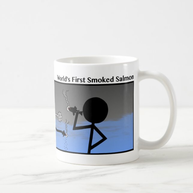 Funny 1st Smoked Salmon Stickman Mug - 110 (Right)