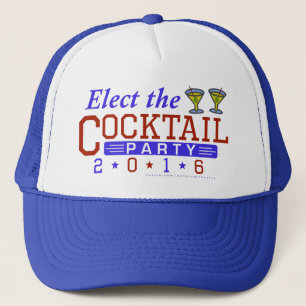 Funny 2016 Election Parody Cocktail Party Trucker Hat