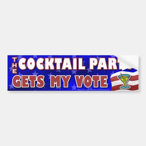 Funny 2020 Election Parody Cocktail Party Bumper Sticker