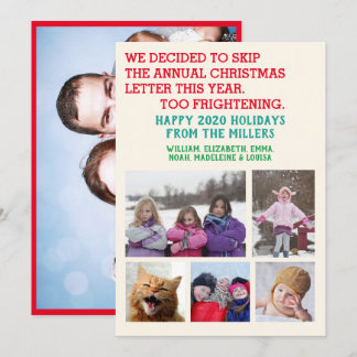 Funny 2020 Skip Christmas Letter Family Photos Holiday Card