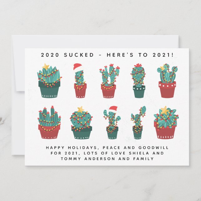 Funny 2020 Sucked Holidays Succulents Template (Front)
