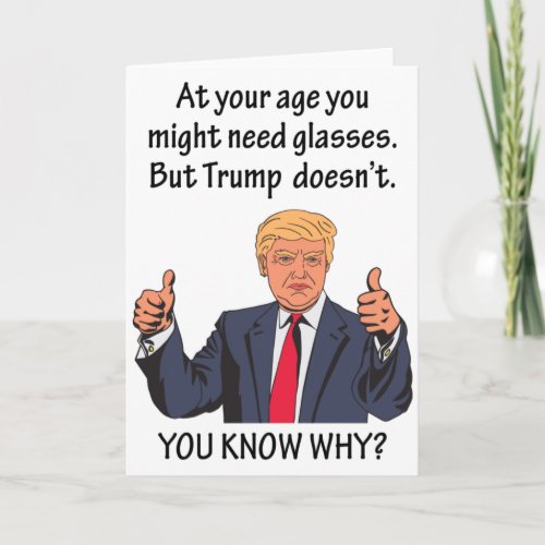 Funny 2020 Trump Vision Election Happy Birthday Card