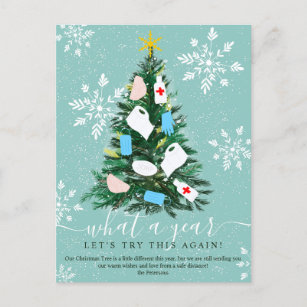 ZAIOO Beautiful Christmas HolidayLet It Snow Greeting Card 