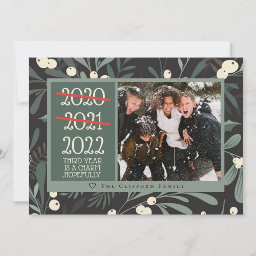 Funny 2021 2022 Round 3 Christmas Photo Card