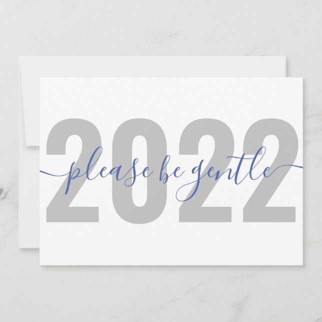 Funny 2022 Please be gentle Christmas Holiday Card (Front)