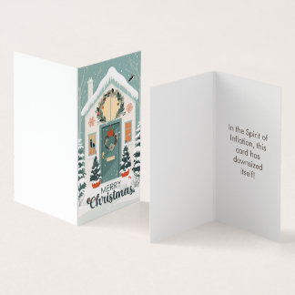 Funny 2023 Mini Christmas Card, Gag Gift Joke Business Card