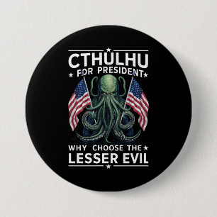 Funny 2024 Elections Cthulhu For President Button