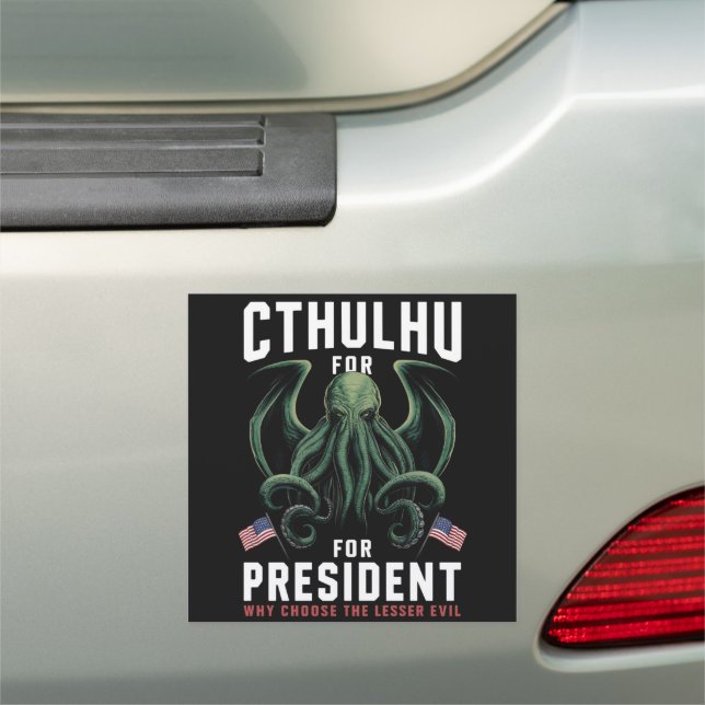 Funny 2024 Elections Cthulhu for President  Car Magnet (In Situ)