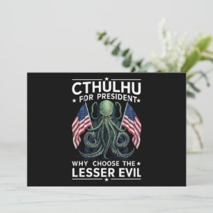 Funny 2024 Elections Cthulhu For President  Invitation