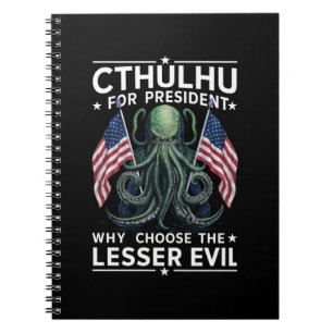 Funny 2024 Elections Cthulhu For President Notebook