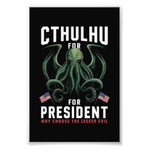 Funny 2024 Elections Cthulhu for President Photo Print