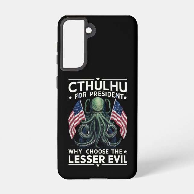Funny 2024 Elections Cthulhu For President  Samsung Galaxy Case (Back)