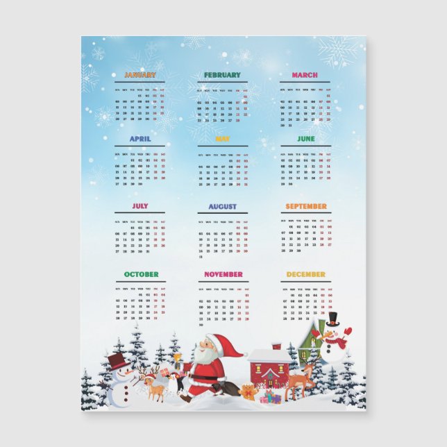 Funny 2025 Calendars Santa, Snowman, Reindeer (Front)