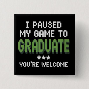Funny 2025 Gamer Graduate Graduation Button