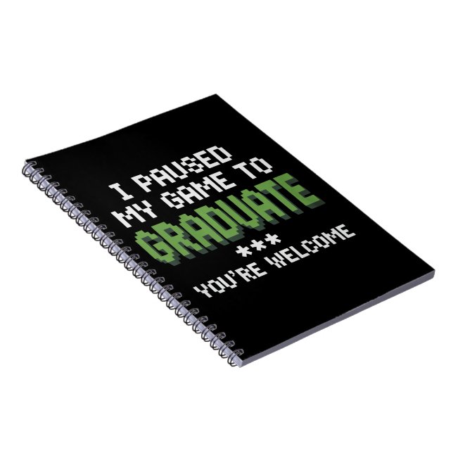 Funny 2025 Gamer Graduate Graduation Notebook (Right Side)