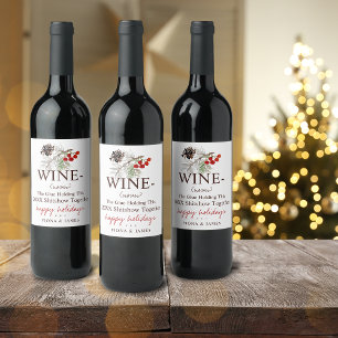 Funny 2025 Wine Glue Holding Us Together Greenery Label