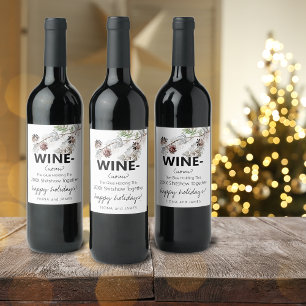 Funny 2025 Wine Glue Holding Us Together Greenery Label