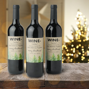 Funny 2025 Wine Glue Holding Us Together Pine Tree Label