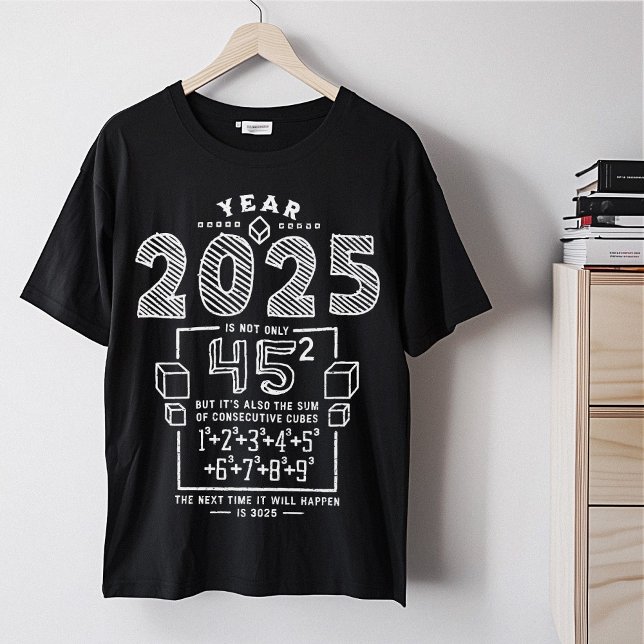Funny 2025 Year Squared Cubed Math Buffs Teachers T-Shirt (Funny 2025 Year Squared Cubed Math Buffs Teachers T-Shirt)