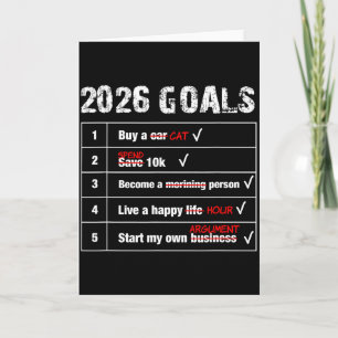 Funny 2026 Goals New Year Sarcastic Card