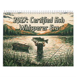 Funny 2027 Gen Z Slang Fisherman Gift for Grandpa Calendar