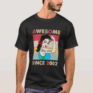 Funny 20 Birthday Decorations Women 20th Bday 2002 T-Shirt