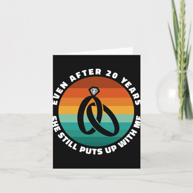 Funny 20 Years Anniversary She 20th Anniversary Co Card (Front)