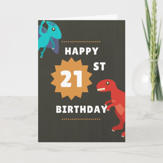 Funny 21st Birthday Card - Immature (Front)