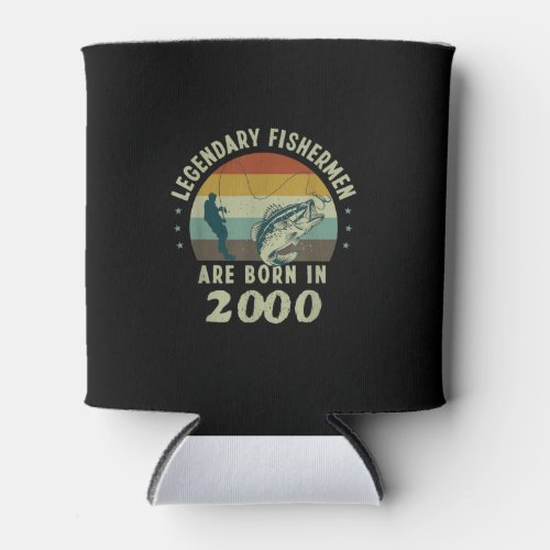 Funny 21st Birthday Fishing Gift for 21 Year Can Cooler