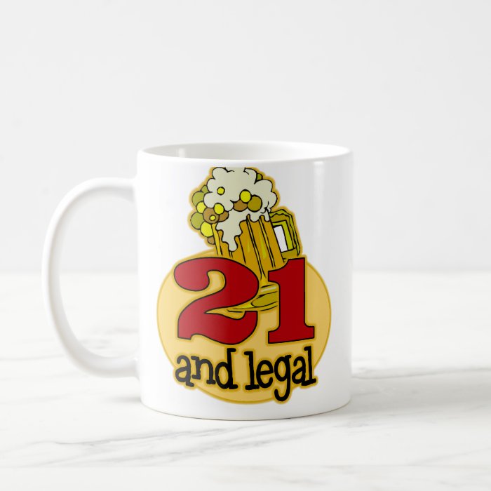 Funny 21st Birthday Gift Mugs