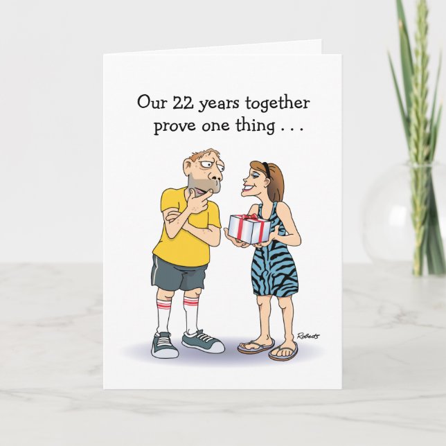 Funny 22nd Anniversary Card (Front)