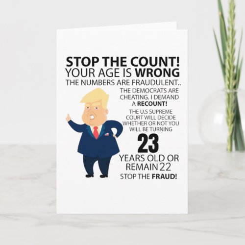 Funny 23rd Year Birthday Present Happy Birth year Card