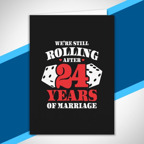 Funny 24th Anniversary Couples Married 24 Years Card
