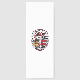 Funny 250th 4th of July Hot Dog Dachshund Bookmarks