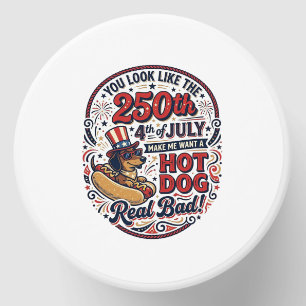 Funny 250th 4th of July Hot Dog Dachshund Mini Candle Favors