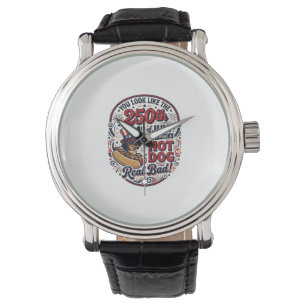 Funny 250th 4th of July Hot Dog Dachshund Watch